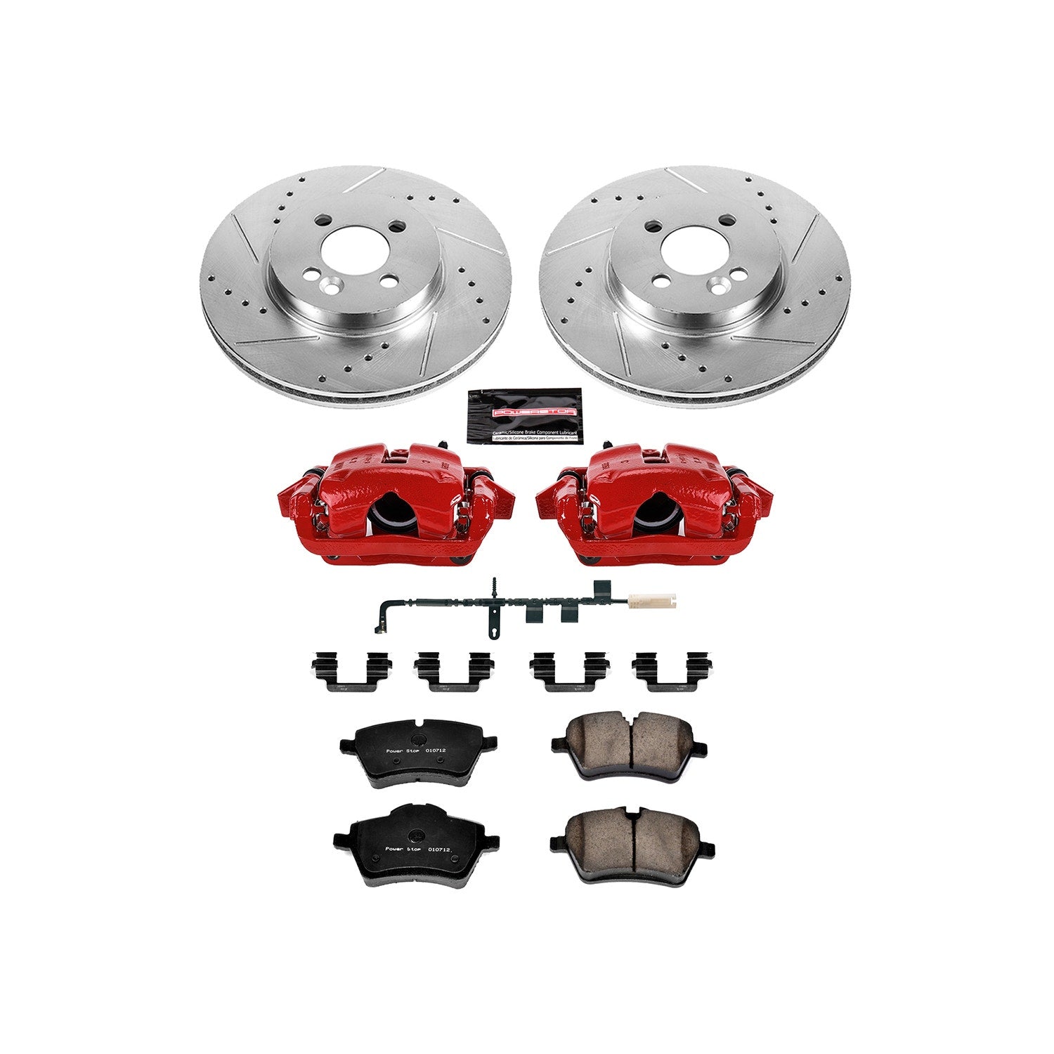 Power Stop KC6068 Z23 Evolution Sport Performance 1-Click Drilled And Slotted Front Brake Kit With Calipers for 2007-2010 MINI Cooper product image