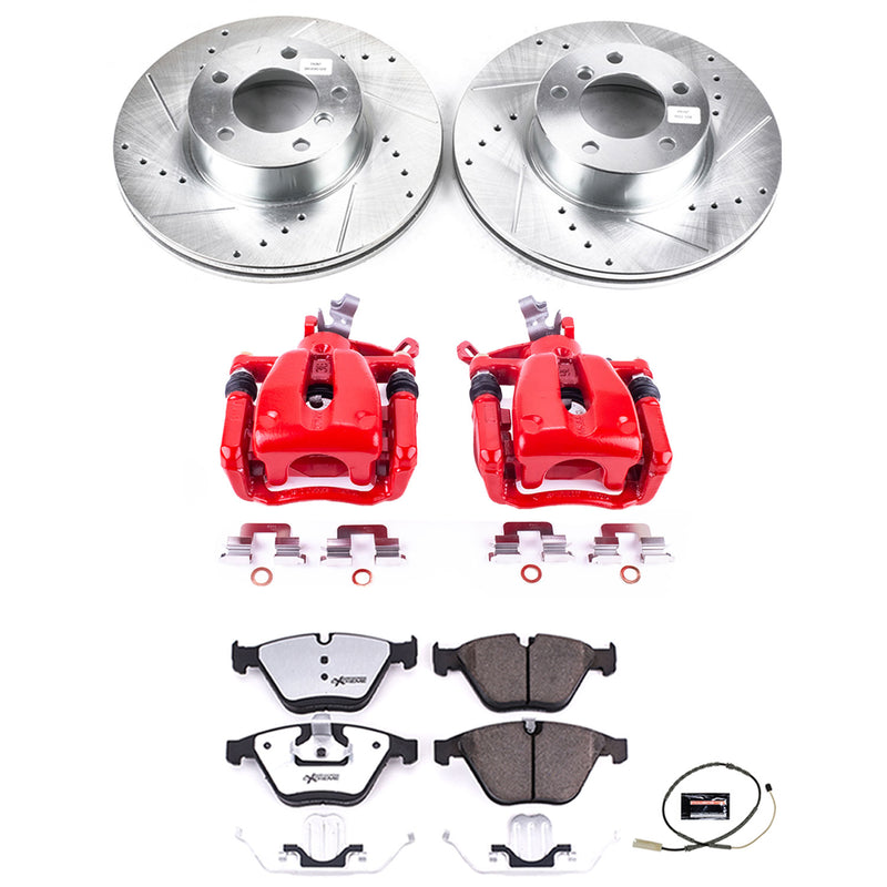 Power Stop KC6073-26 Z26 Street Warrior 1-Click Front Brake Kit With Calipers for 2011-2015 BMW 328I Xdrive product image