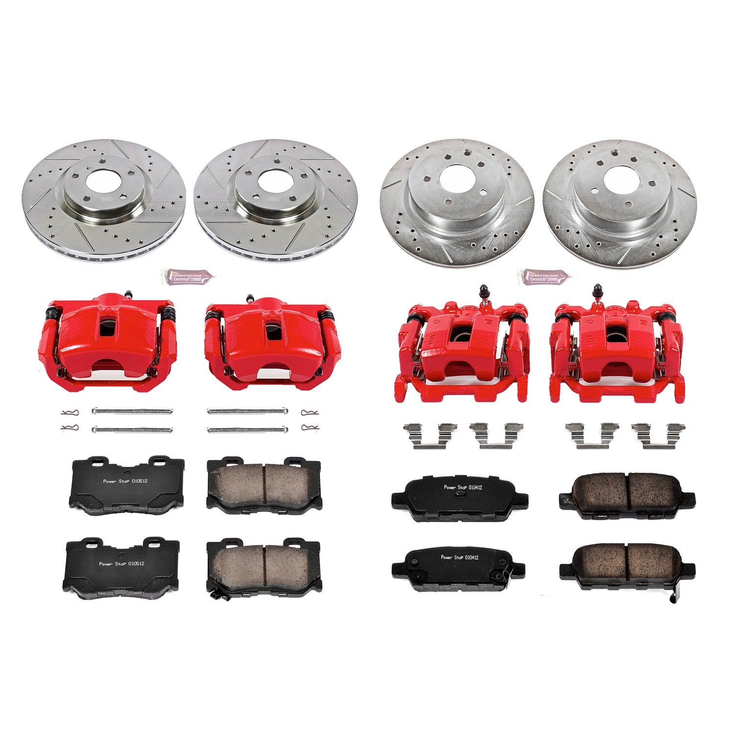Power Stop KC6075 Z23 Evolution Sport Performance 1-Click Brake Kit With Calipers (Front And Rear) for 2009-2014 Nissan Maxima product image