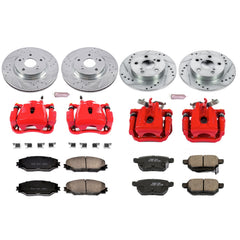 Power Stop KC6076 Z23 Evolution Sport Performance 1-Click Brake Kit With Calipers (Front And Rear) for 2011-2016 Scion Tc product image