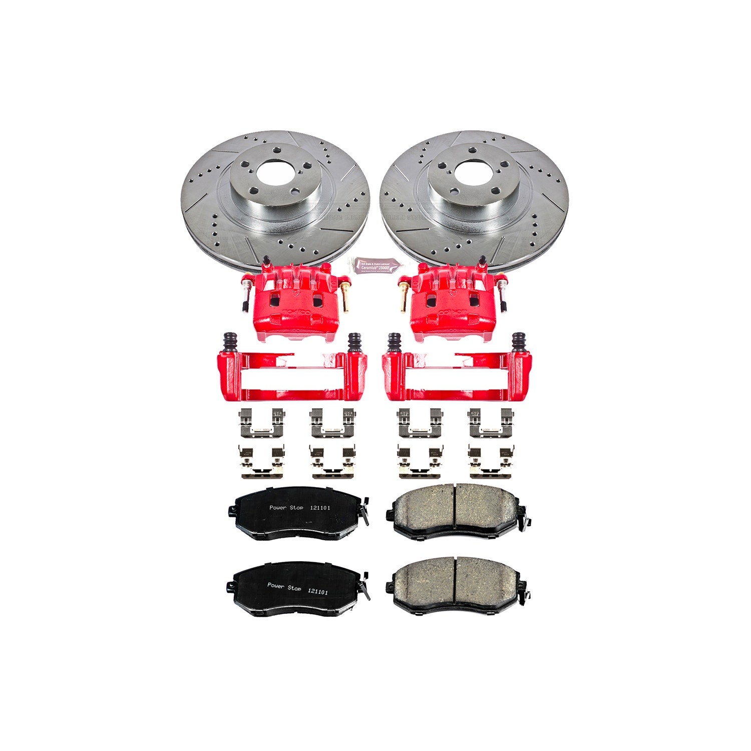 Power Stop KC6082 Z23 Evolution Sport Performance 1-Click Brake Kit With Calipers (Front) for 2011-2018 Subaru Forester product image