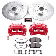 Power Stop KC6082A-26 Z26 Street Warrior 1-Click Front Brake Kit With Calipers for 2013-2020 Scion Fr-S product image
