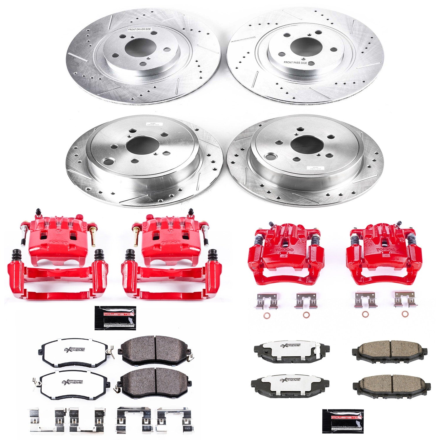 Power Stop KC6083A-26 Z26 Street Warrior 1-Click Pad And Rotor Kit With Calipers for 2013 Subaru Legacy 2.5I, 2.5I Limited, 2.5I Premium product image