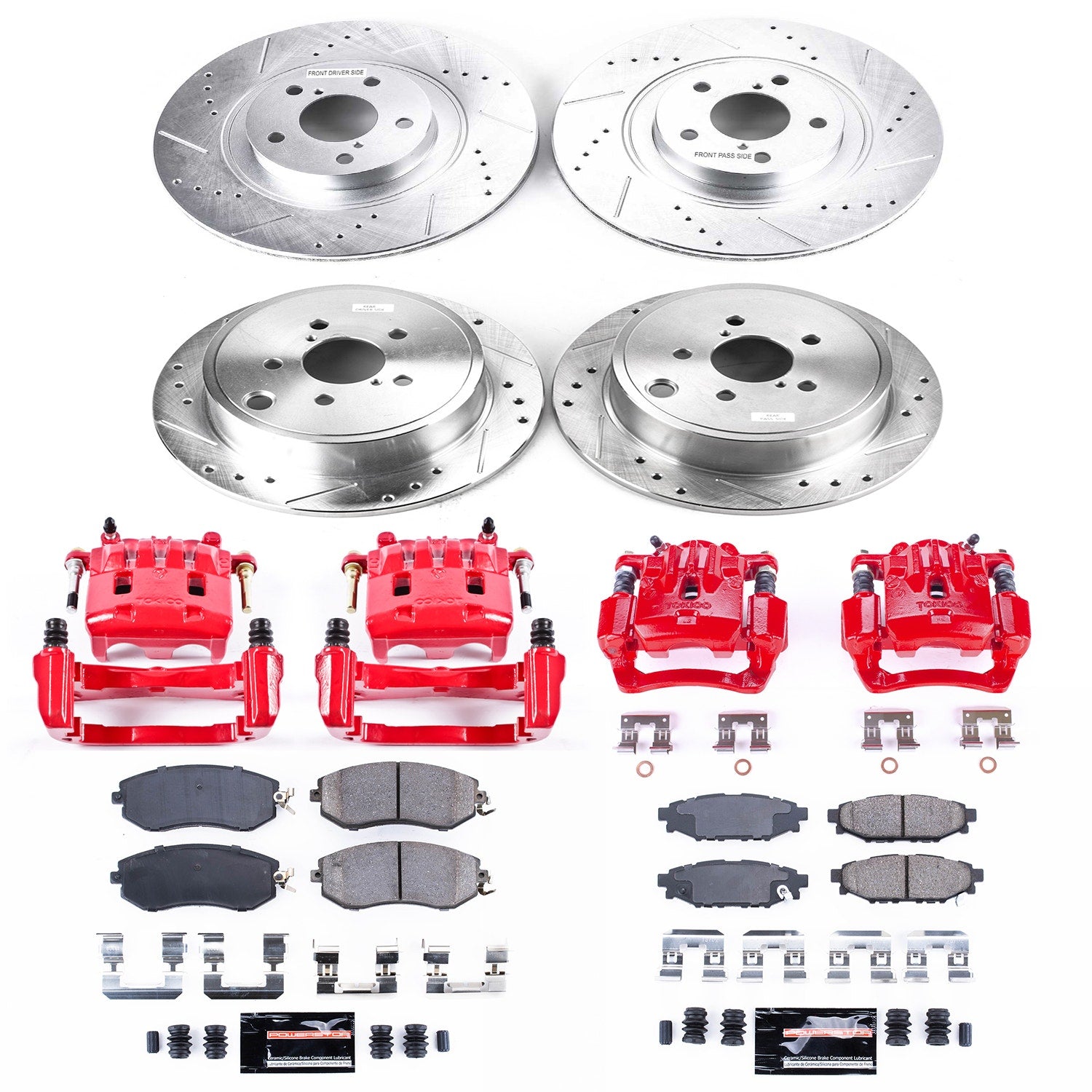 Power Stop KC6083A Z23 Evolution Sport Performance Pad And Rotor Kit With Calipers for 2013 Subaru Legacy 2.5I, 2.5I Limited, 2.5I Premium product image