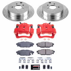 Power Stop KC6107 Rear Z23 Evolution Sport Performance Pad And Rotor Kit With Calipers for 2014-2018 Subaru Forester product image