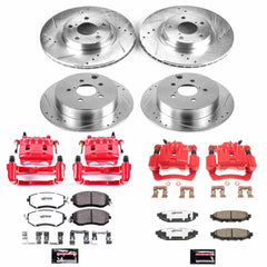 Power Stop KC6113-26 Front And Rear Z26 Extreme Street Warrior 1-Click Pad And Rotor Kit With Calipers for 2012-2014 Subaru Impreza Base, Limited, Premium, Sport Limited, Sport Premium product image