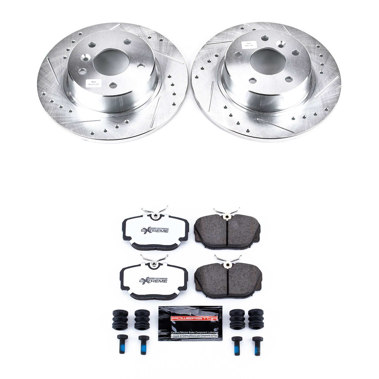 Power Stop KC6152-26 Z26 Street Warrior 1-Click Pad And Rotor Kit With Calipers for 1999 Land Rover Discovery Series Ii product image