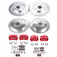 Power Stop KC6164-26 Z26 Street Warrior 1-Click Front And Rear Brake Kit With Calipers for 2013-2020 Scion Fr-S product image