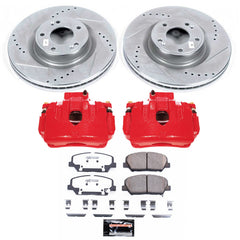 Power Stop KC6169-26 - Z26 Street Warrior 1-Click Front Brake Kit With Calipers vehicle fitment brake part