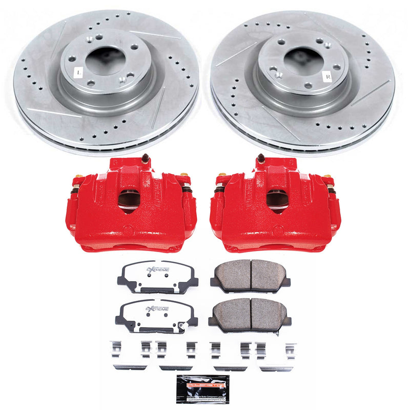 Power Stop KC6169-26 - Z26 Street Warrior 1-Click Front Brake Kit With Calipers vehicle fitment brake part