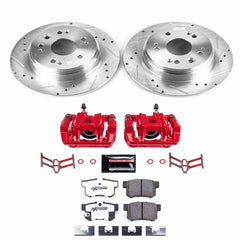 Power Stop KC6172-26 Rear Z26 Extreme Street Warrior 1-Click Pad And Rotor Kit With Calipers for 2002-2004 Honda CR-V product image