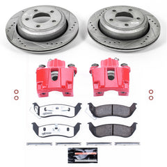 Power Stop KC6181-26 Z26 Street Warrior 1-Click Rear Brake Kit With Calipers for 2010-2011 Ford Ranger product image