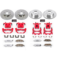Power Stop KC6237-26 Z26 Street Warrior 1-Click Front And Rear Brake Kit With Calipers for 2011-2013 INFINITI M35H product image