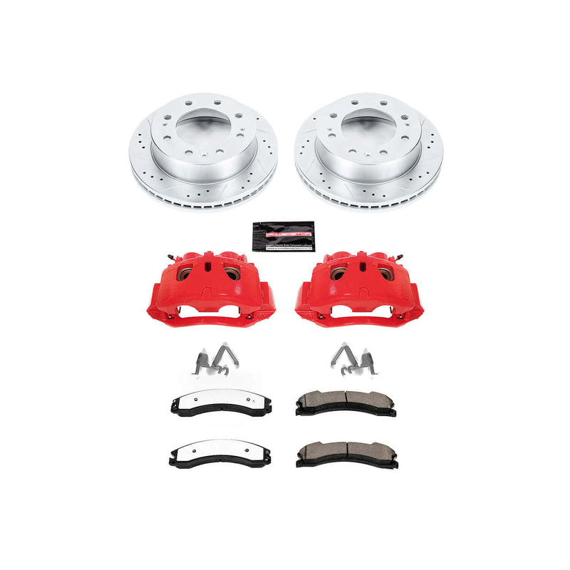 Power Stop KC6258-36 - Z36 Extreme Performance Truck And Tow 1-Click Drilled And Slotted Front Brake Kit With Calipers vehicle fitment brake part