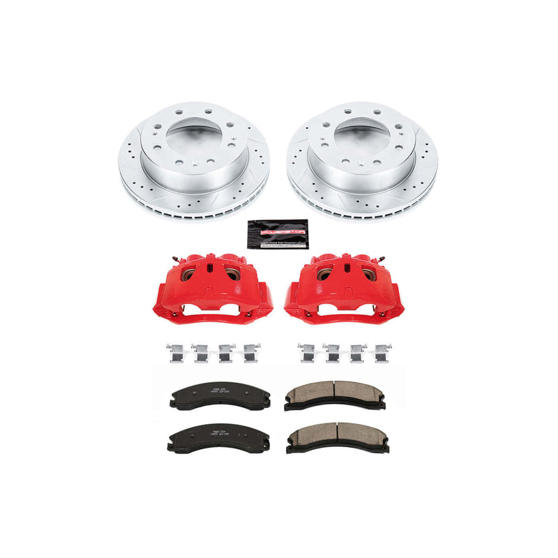 Power Stop KC6258 Z23 Evolution Sport Performance 1-Click Drilled And Slotted Front Brake Kit With Calipers for 2012-2019 Chevrolet Silverado 2500 Hd product image