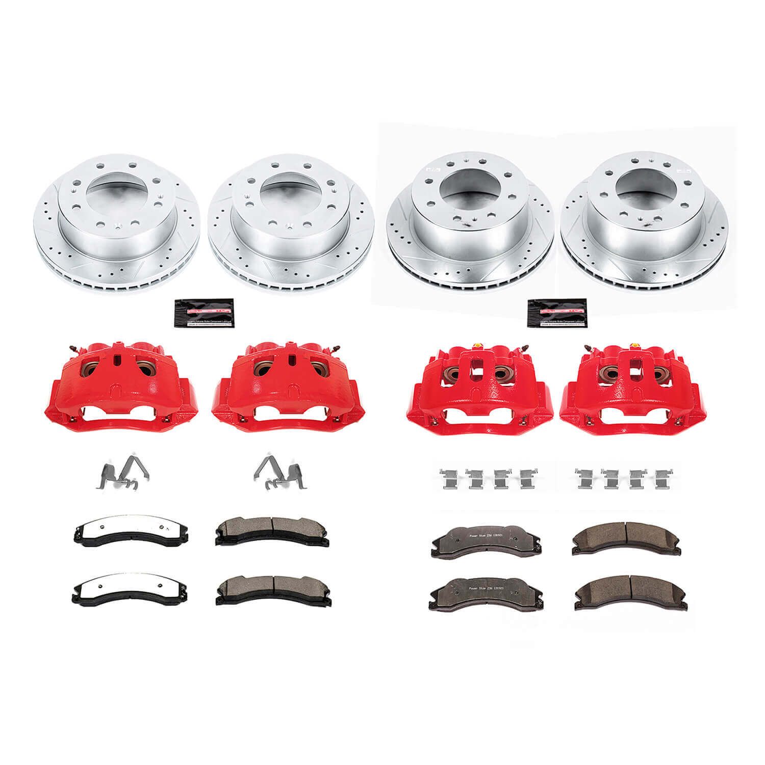 Power Stop KC6259-36 - Z36 Extreme Performance Truck And Tow 1-Click Drilled And Slotted Front And Rear Brake Kit With Calipers vehicle fitment brake part