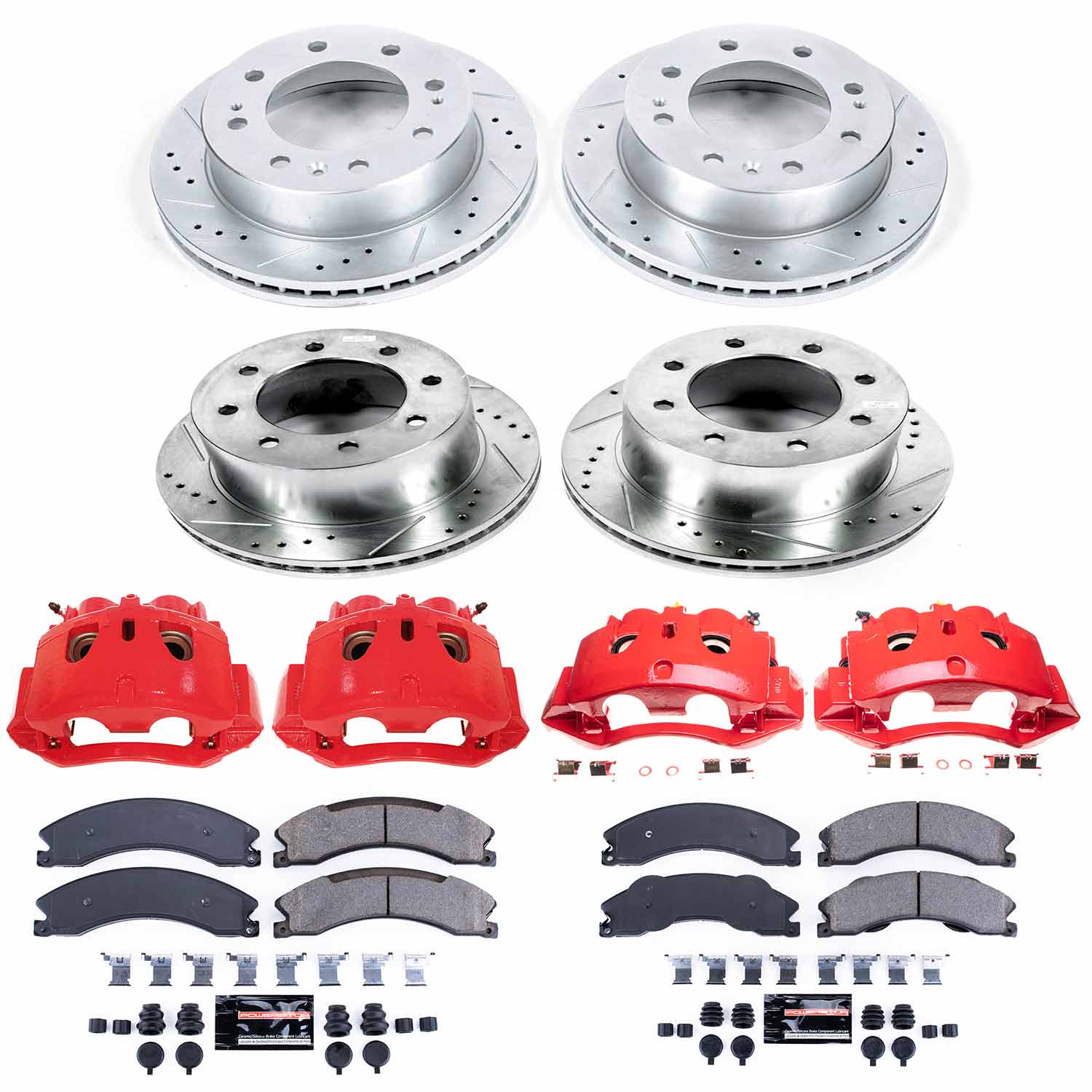 Power Stop KC6260 Z23 Evolution Sport Performance Pad And Rotor Kit With Calipers for 2012-2019 Chevrolet Silverado 3500 HD product image