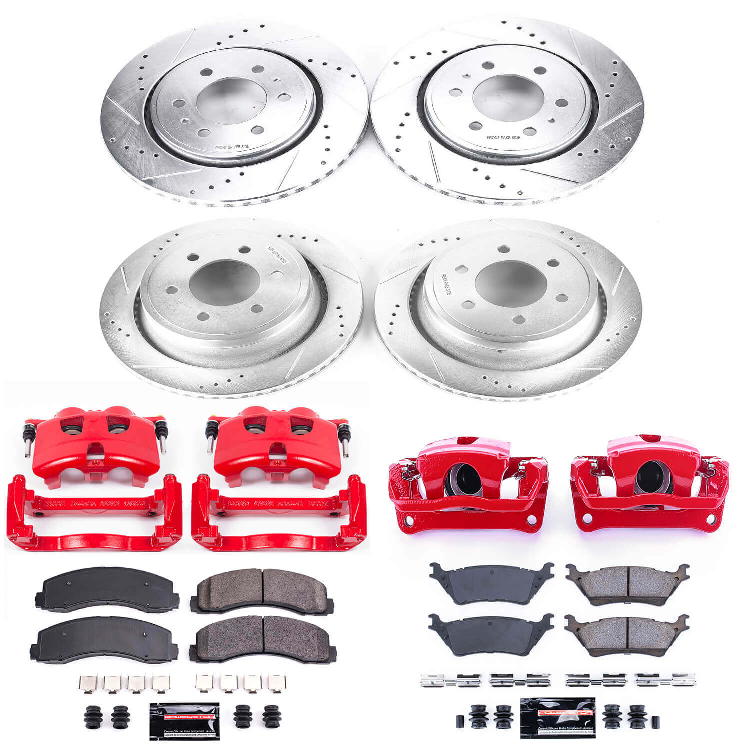 Power Stop KC6268 Z23 Evolution Sport Performance 1-Click Brake Kit With Calipers (Front And Rear) for 2012-2018 Ford F-150 product image
