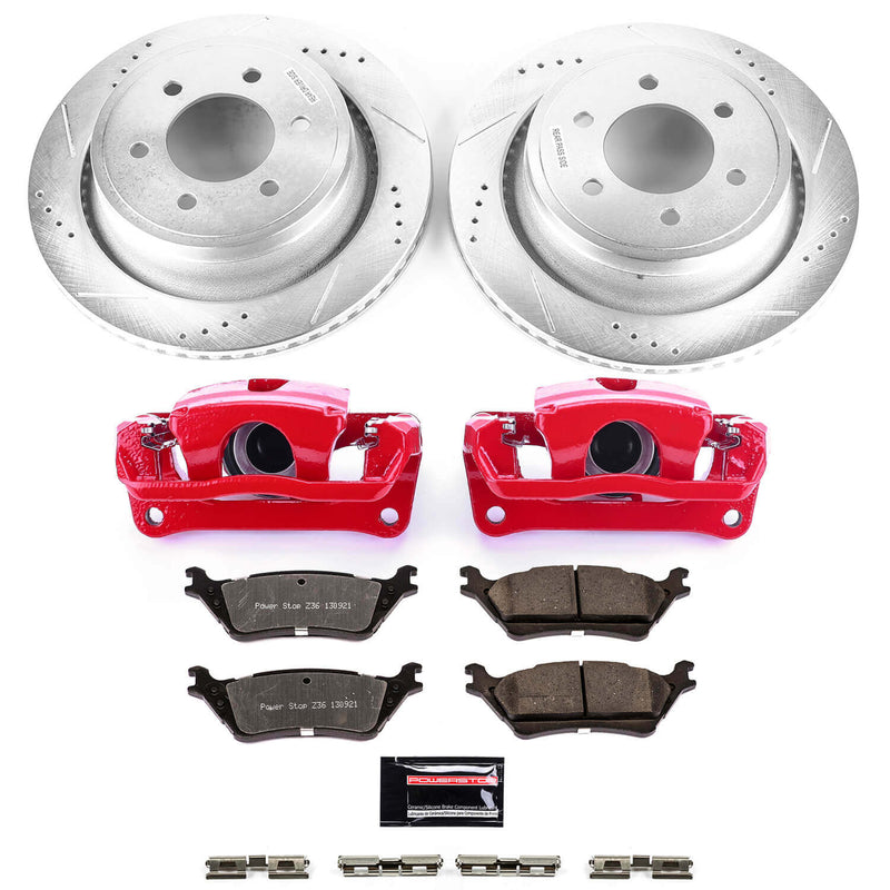 Power Stop KC6271-36 Z36 Extreme Performance Truck And Tow 1-Click Brake Kit With Calipers (Rear) for 2012-2018 Ford F-150 product image