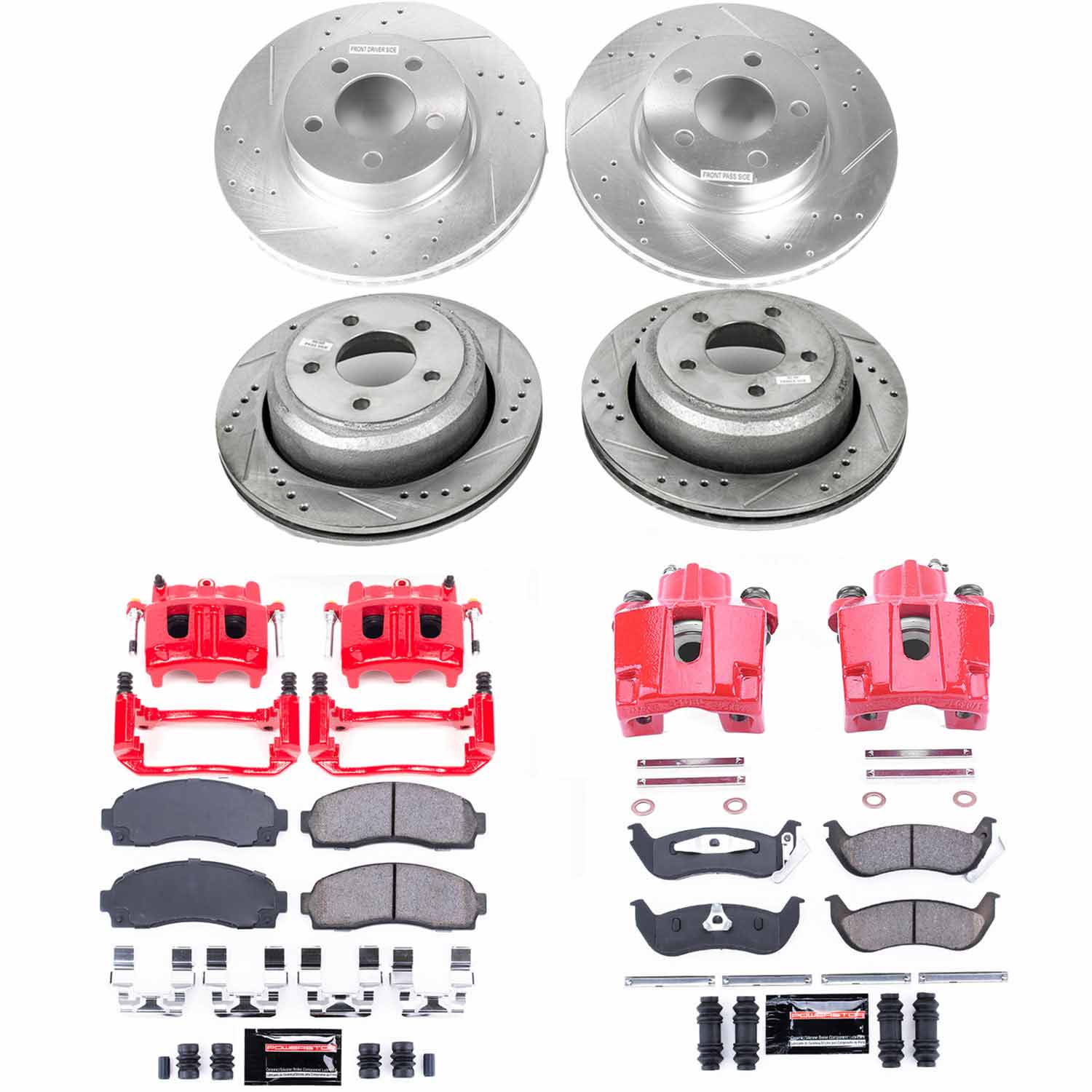 Power Stop KC627 Z23 Evolution Sport Front And Rear Brake Kit for 2010-2011 Ford Ranger 4 Wheel Drive product image