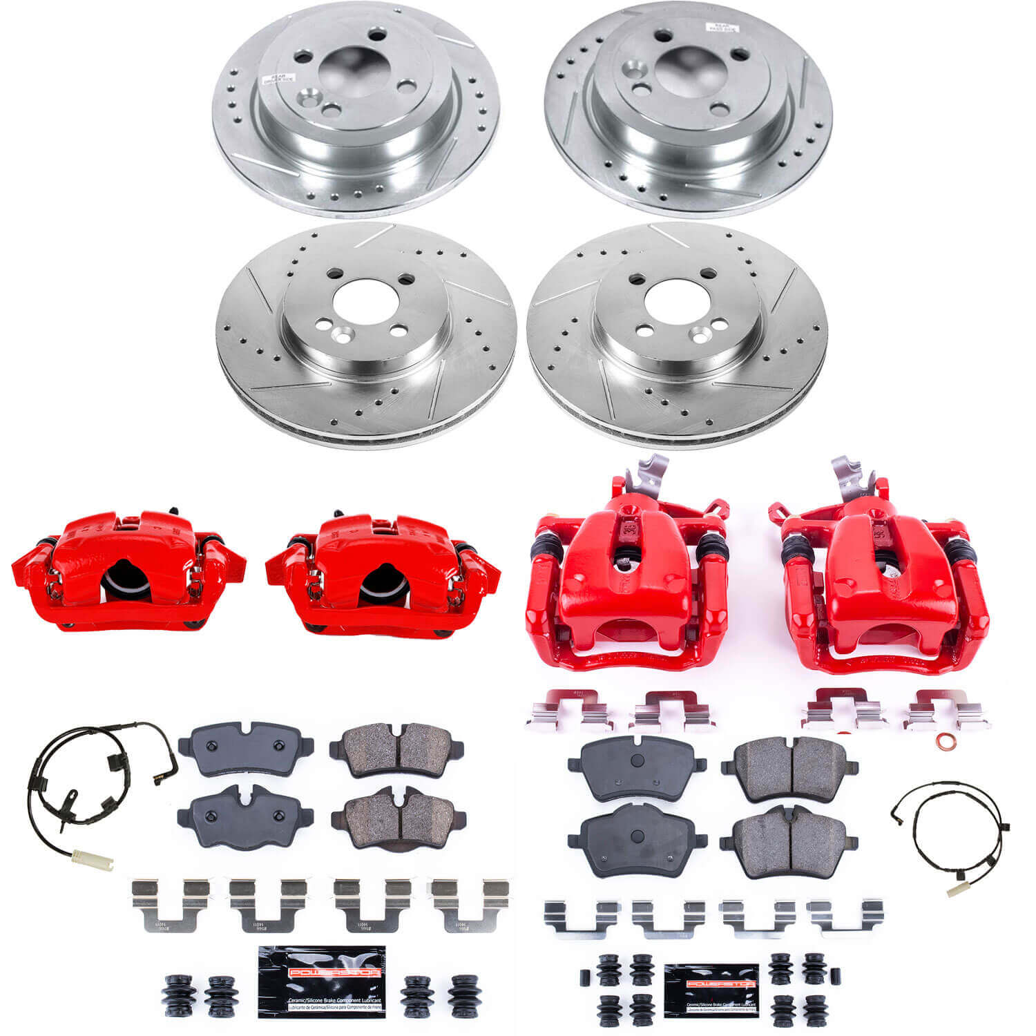 Power Stop KC6301 Z23 Evolution Sport Performance Pad And Rotor Kit With Calipers for 2007 MINI Cooper S Hatchback product image