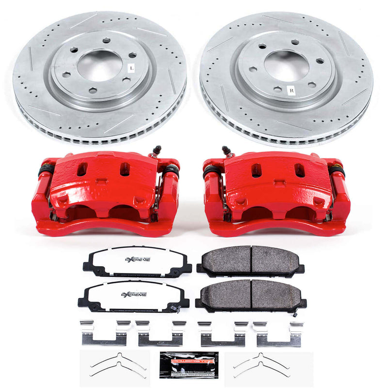 Power Stop KC6321-36 Z36 Extreme Performance Truck And Tow 1-Click Front Brake Kit With Calipers for 2011-2024 INFINITI QX56 product image