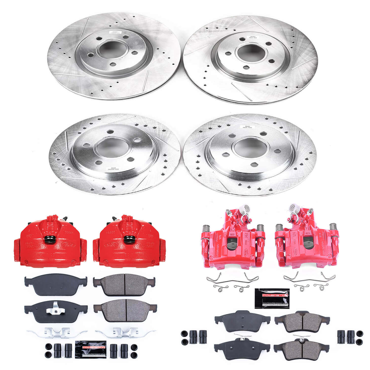 Power Stop KC6350 Z23 Evolution Sport Front And Rear Brake Kit for 2013-2014 Ford Focus St product image