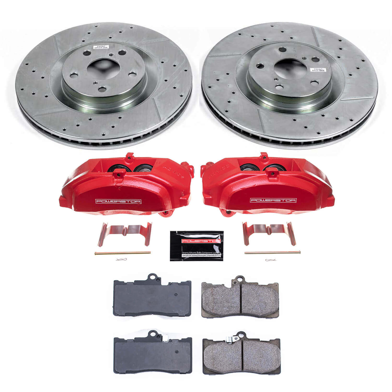 Power Stop KC6353 Z23 Evolution Sport Performance Pad And Rotor Kit With Calipers for 2011 Lexus GS350 product image