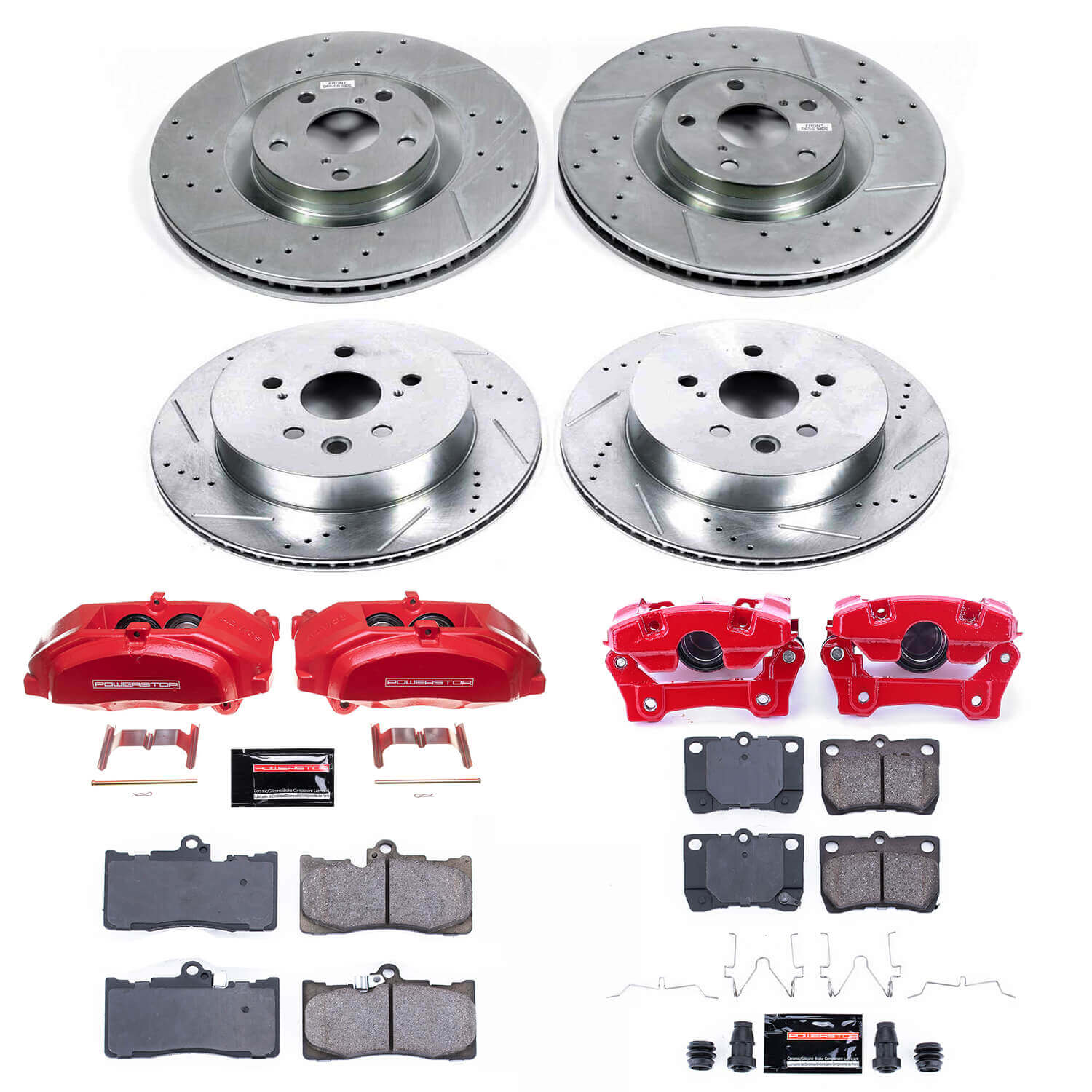 Power Stop KC6354 Z23 Evolution Sport Performance Pad And Rotor Kit With Calipers for 2011 Lexus GS350 product image