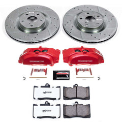 Power Stop KC6355-26 Z26 Street Warrior 1-Click Pad And Rotor Kit With Calipers for 2018-2019 Lexus GS300 Base product image