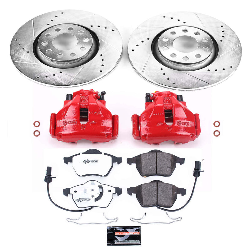 Power Stop KC636-26 - Z26 Street Warrior 1-Click Front Brake Kit With Calipers vehicle fitment brake part