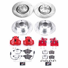 Power Stop KC637-26 Z26 Street Warrior 1-Click Front And Rear Brake Kit With Calipers for 1998-1999 Audi A6 product image