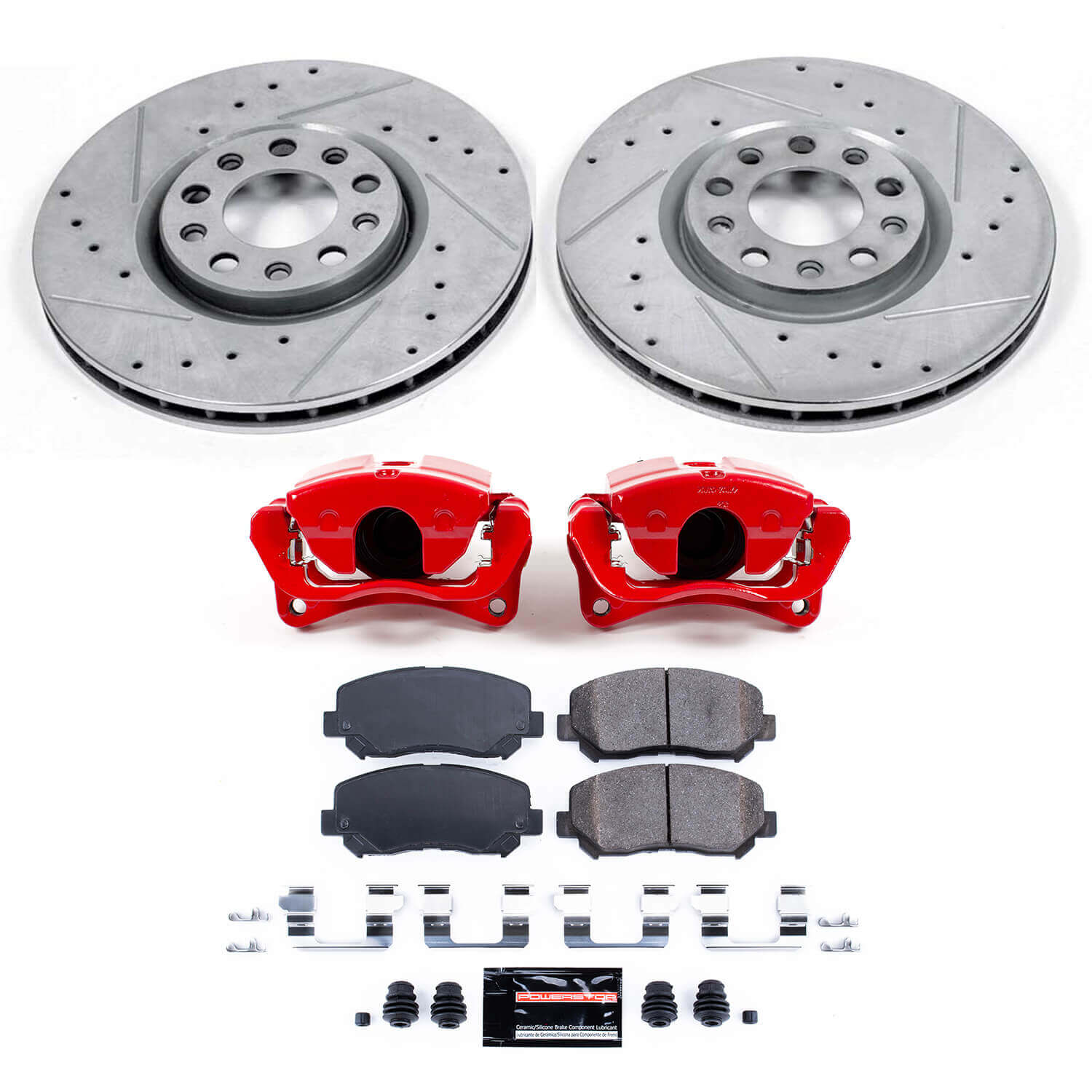 Power Stop KC637 Z23 Evolution Sport Performance 1-Click Brake Kit With Calipers (Front) for 2015-2017 Chrysler 200 product image