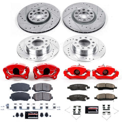 Power Stop KC6373 Z23 Evolution Sport Performance 1-Click Brake Kit With Calipers (Front And Rear) for 2013-2016 Dodge Dart product image