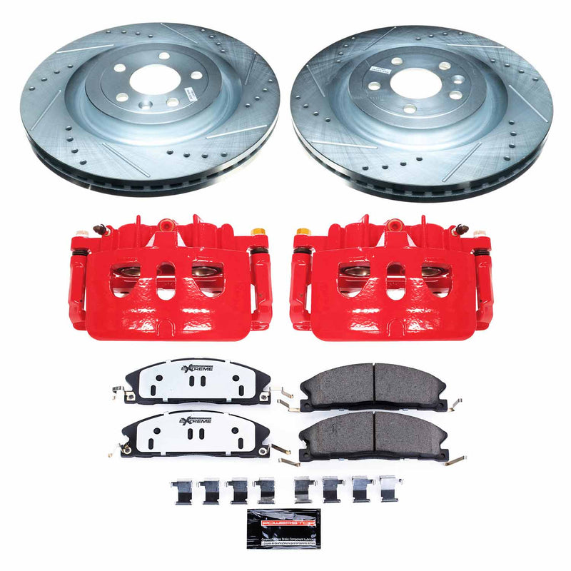 Power Stop KC6374-36 Z36 Extreme Performance Truck And Tow 1-Click Front Brake Kit With Calipers for 2013-2019 Ford Explorer product image
