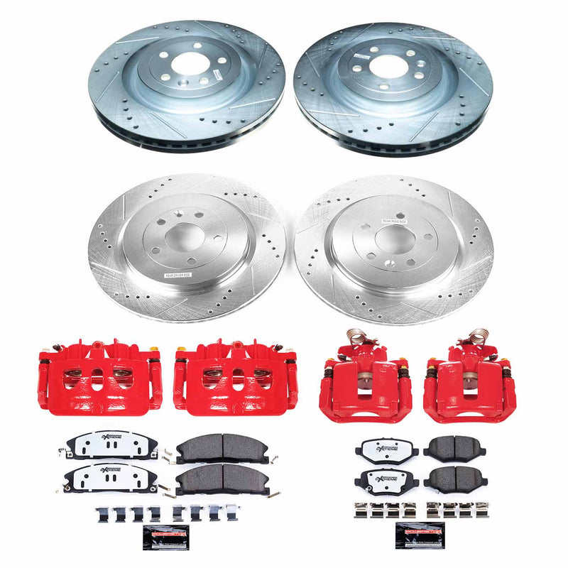 Power Stop KC6375-36 Z36 Extreme Performance Truck And Tow 1-Click Front And Rear Brake Kit With Calipers for 2013-2019 Ford Explorer product image