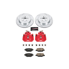Power Stop KC6376 Z23 Evolution Sport Performance 1-Click Drilled And Slotted Rear Brake Kit With Calipers for 2013-2019 Ford Explorer product image