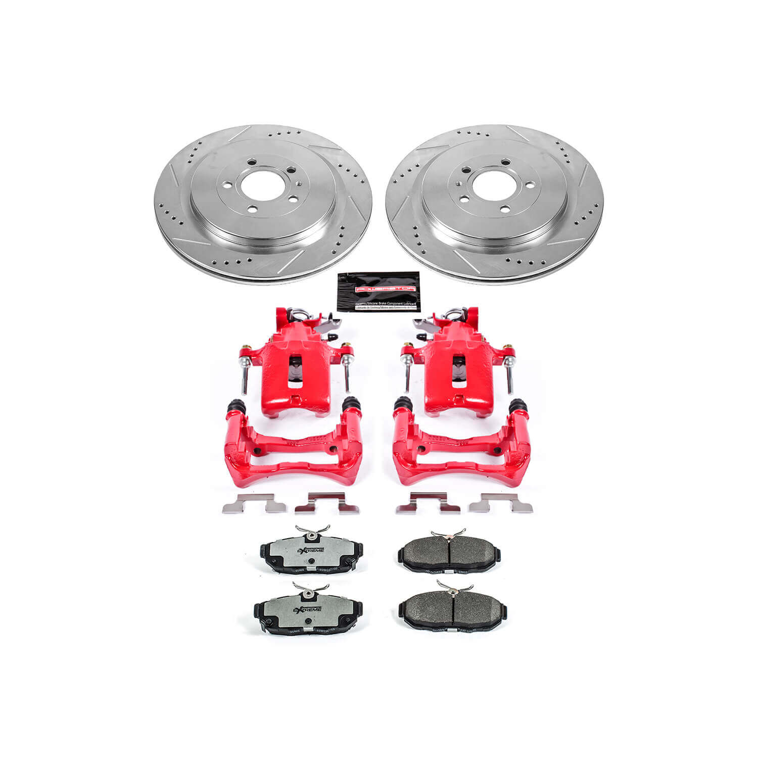 Power Stop KC6402-26 Z26 Extreme Street Warrior 1-Click Brake Kit With Calipers (Rear) for 2013-2014 Ford Mustang Shelby GT500 product image