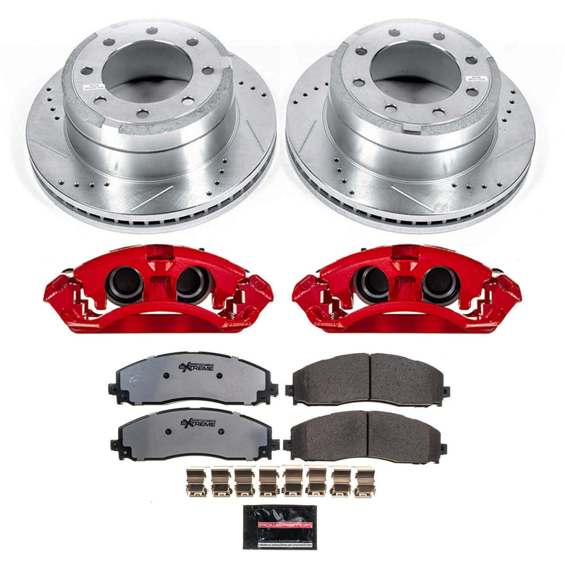 Power Stop KC6407A-36 Rear Z36 Extreme Performance Truck And Tow 1-Click Pad And Rotor Kit With Calipers for 2012-2022 Ford F-250 Super Duty product image