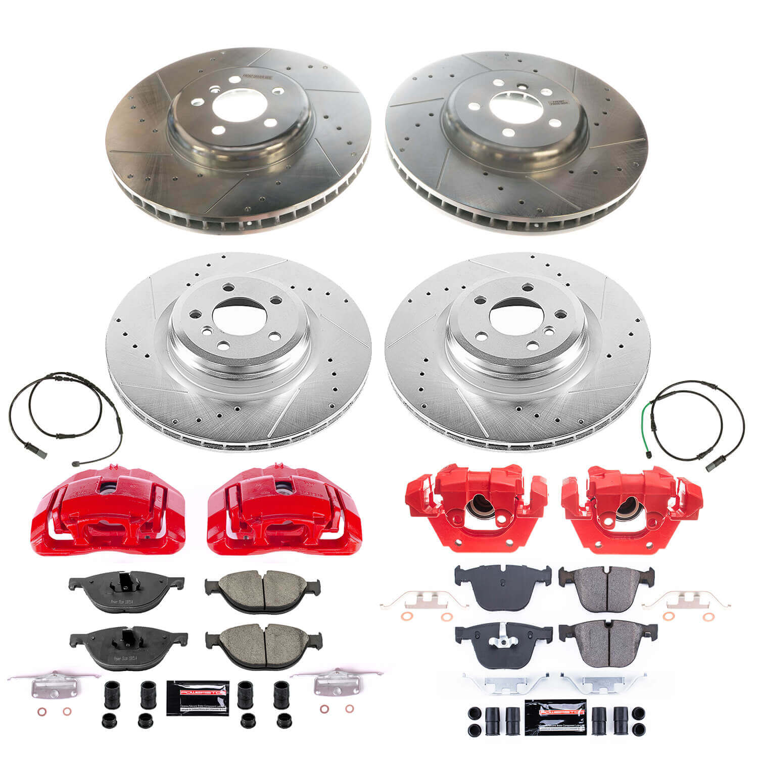 Power Stop KC6415 Front And Rear Z23 Evolution Sport Performance 1-Click Pad And Rotor Kit With Calipers for 2010-2015 BMW 550I GT product image