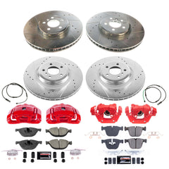 Power Stop KC6415 Front And Rear Z23 Evolution Sport Performance 1-Click Pad And Rotor Kit With Calipers for 2010-2015 BMW 550I GT product image