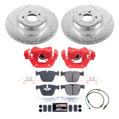 Power Stop KC6416 Rear Z23 Evolution Sport Performance 1-Click Pad And Rotor Kit With Calipers for 2010-2015 BMW 550I GT product image