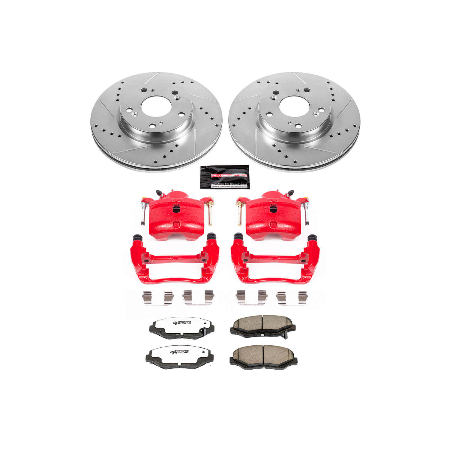 Power Stop KC6490-26 Z26 Extreme Street Warrior 1-Click Brake Kit With Calipers (Front) for 2013-2017 Acura Ilx product image
