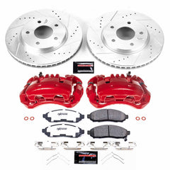 Power Stop KC6492-36 Front Z36 Extreme Performance Truck And Tow 1-Click Pad And Rotor Kit With Calipers for 2015-2018 Chevrolet City Express product image