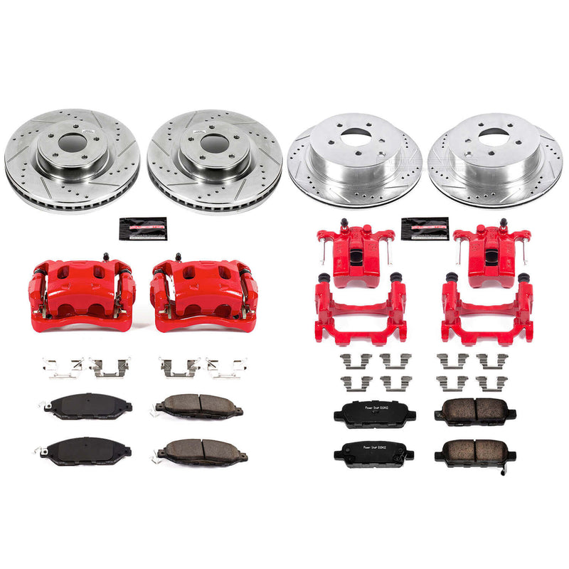 Power Stop KC6497 Z23 Evolution Sport Front And Rear Brake Kit for 2013-2024 INFINITI JX35 product image