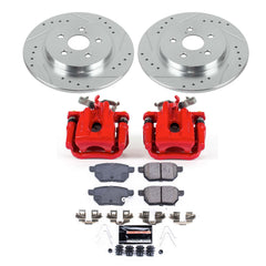 Power Stop KC6498 Rear Z23 Evolution Sport Performance 1-Click Pad And Rotor Kit With Calipers for 2011-2017 Lexus CT200H product image