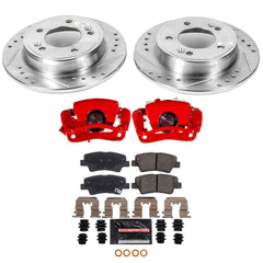 Power Stop KC6501A Rear Z23 Evolution Sport Pad And Rotor Kit With Calipers for 2016 Hyundai Veloster product image