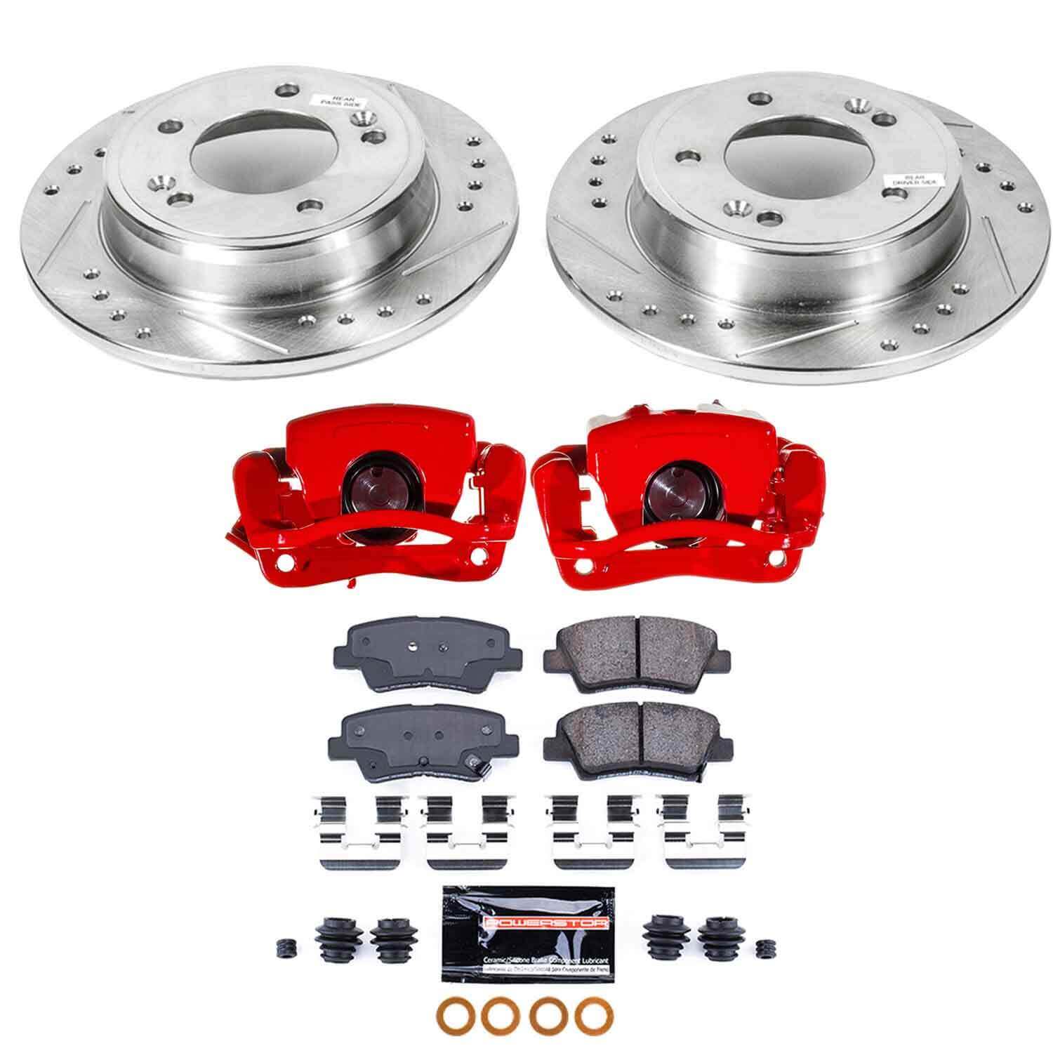 Power Stop KC6502 Rear Z23 Evolution Sport Pad And Rotor Kit With Calipers for 2013-2017 Hyundai Elantra GT - product image