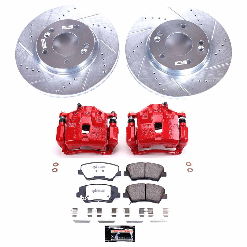 Power Stop KC6503-26 Z26 Street Warrior 1-Click Front Brake Kit With Calipers for 2011-2014 Hyundai Elantra Sedan (4 Door) product image