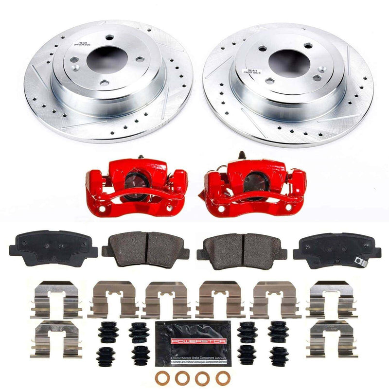 Power Stop KC6507A - Rear Z23 Evolution Sport Pad And Rotor Kit With Calipers vehicle fitment brake part
